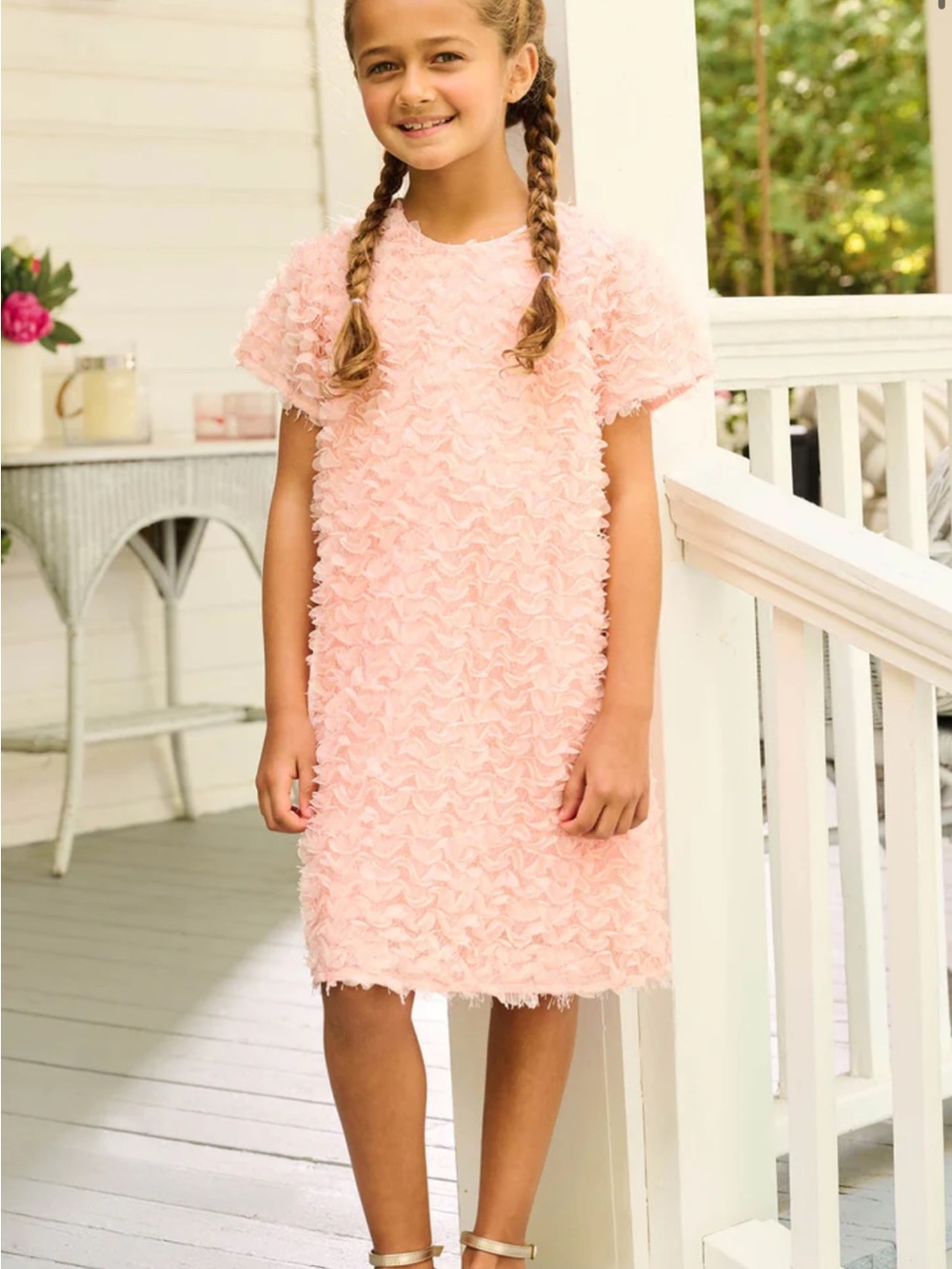 Hatley Girls Apricot Chiffon Ruffle A-Line Dress- Size 4